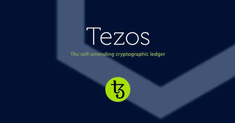 Tezos logo and tag line